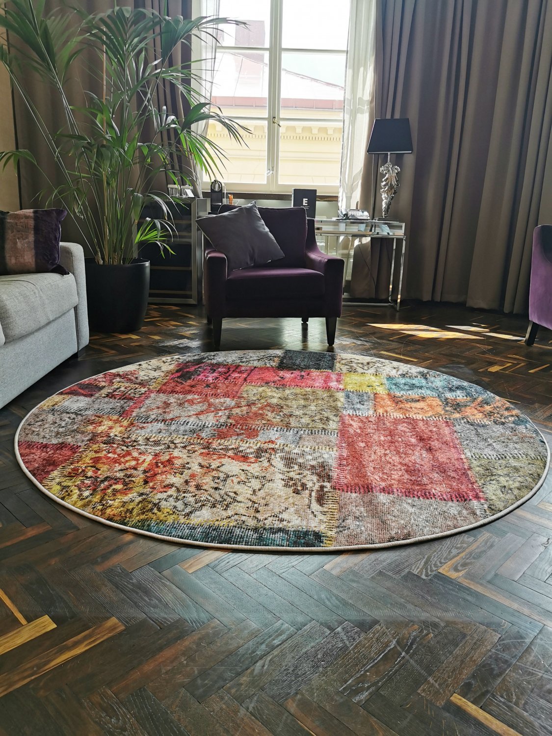 Round rug Ariana (multi) Living room rugs
