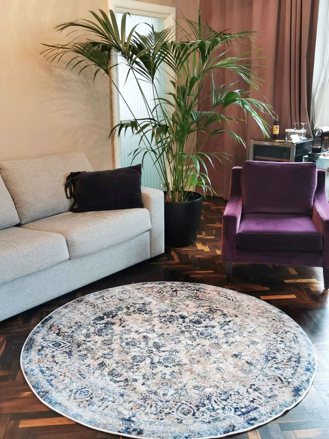 Round rug - Denizli (blue)