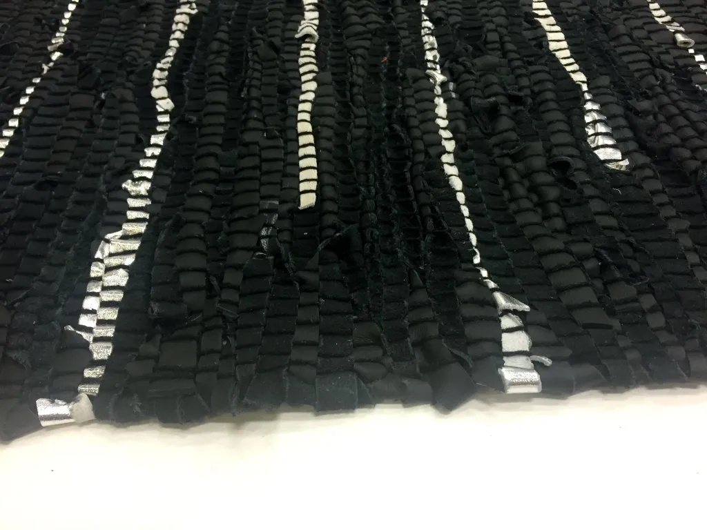 Rag rugs - Nordal Design (black, 100% leather)