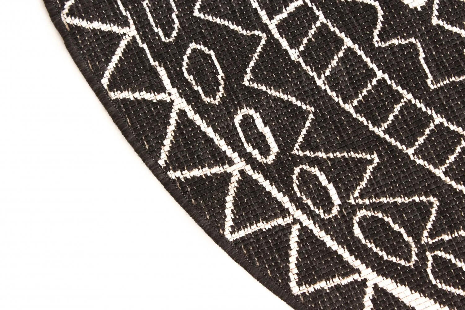 Round rug - Brussels Diamond (black)