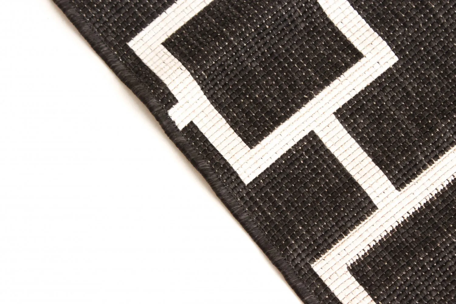 Indoor/Outdoor rug - Brussels Silver (black)