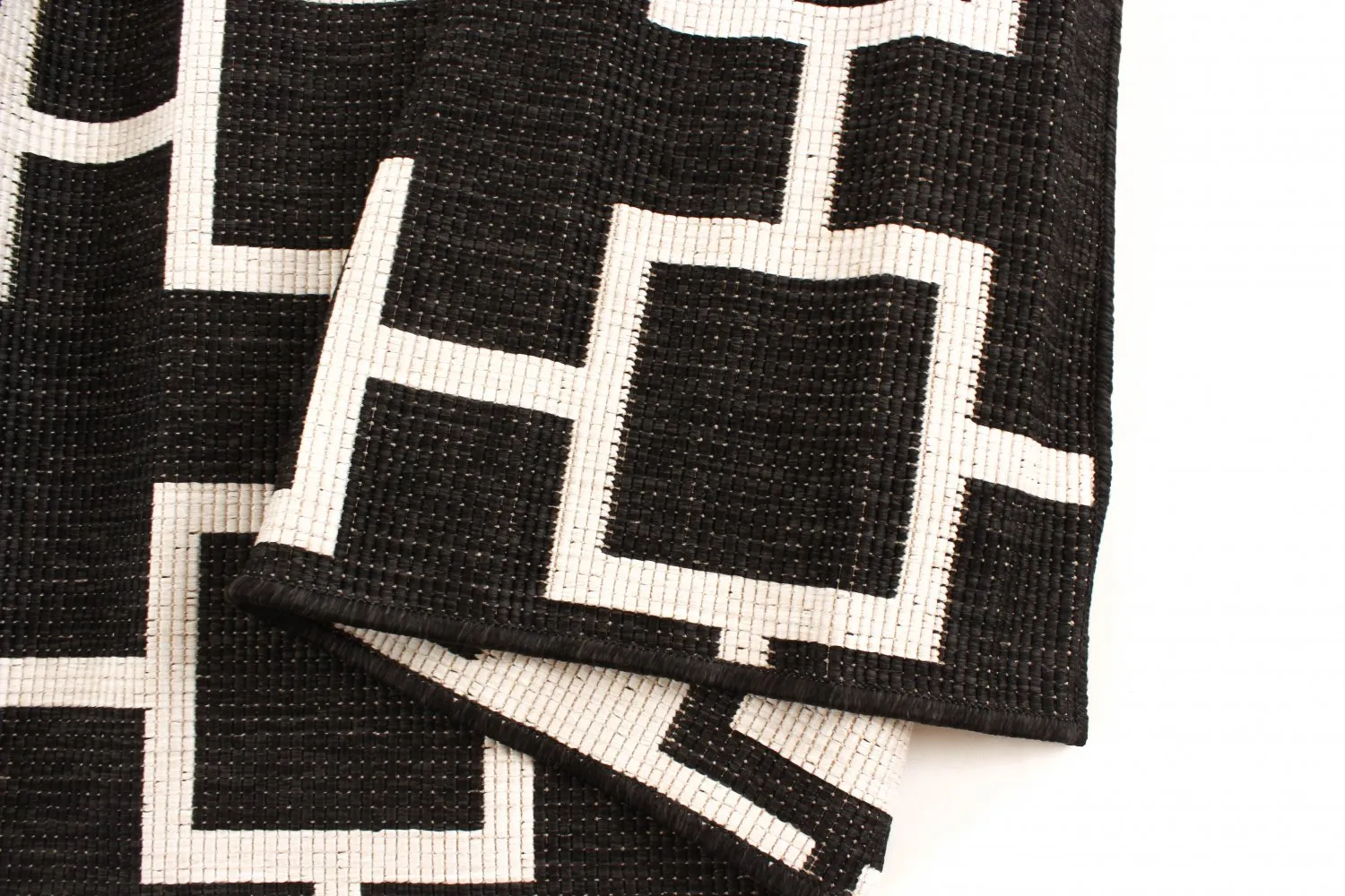 Indoor/Outdoor rug - Brussels Silver (black)