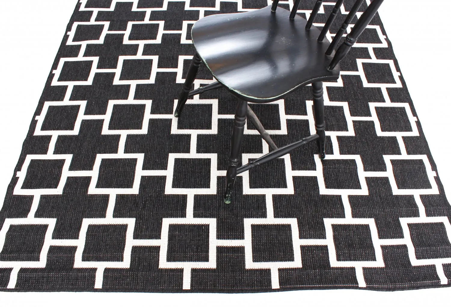 Indoor/Outdoor rug - Brussels Silver (black)