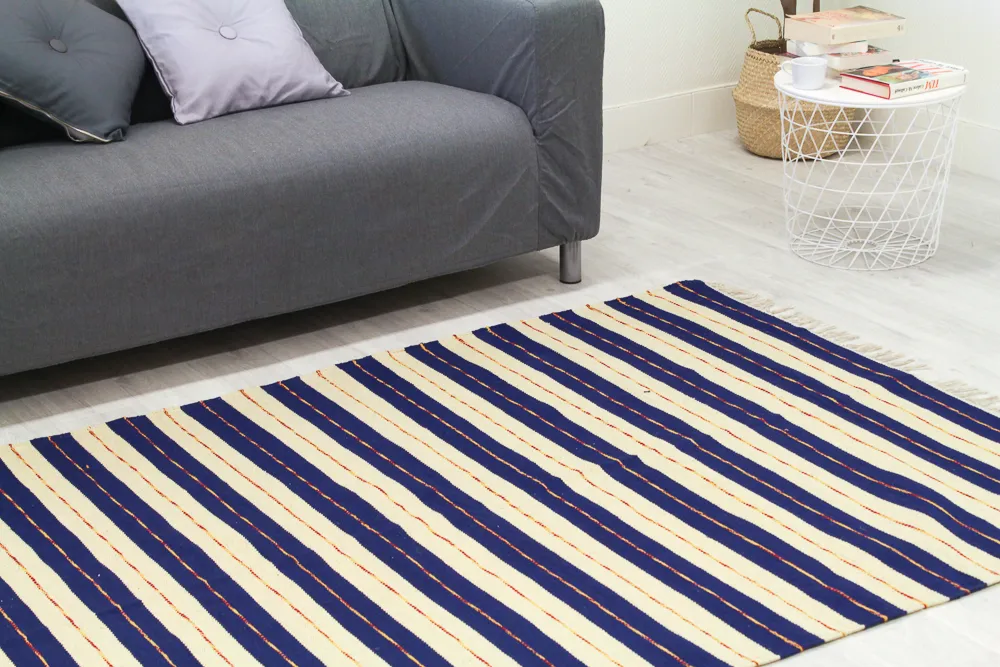 Rag rug - Alva (blue)