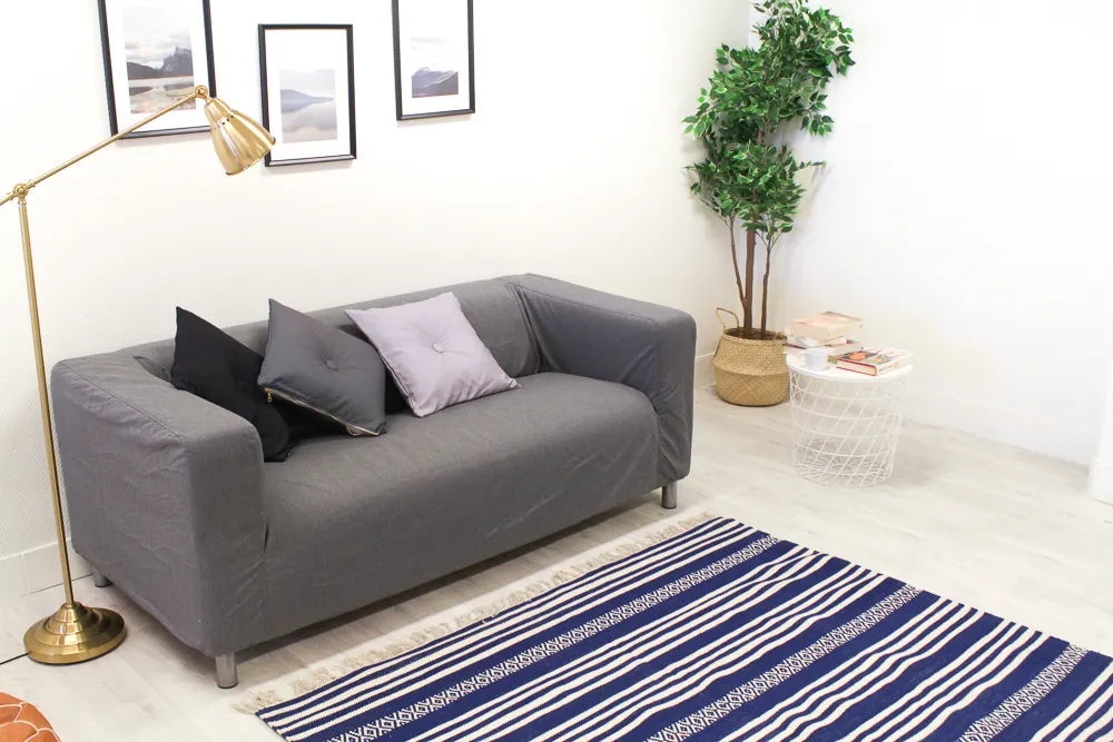Rag rug - Ystad (blue)