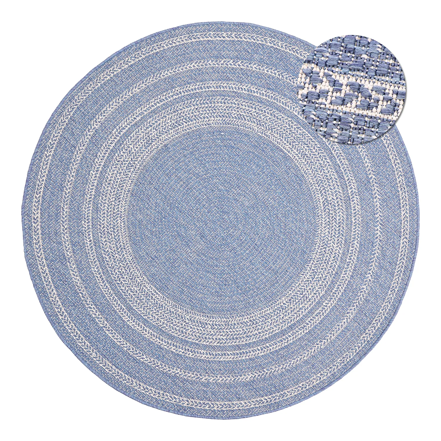 Round rug - Indoor/Outdoor Angus (blue)