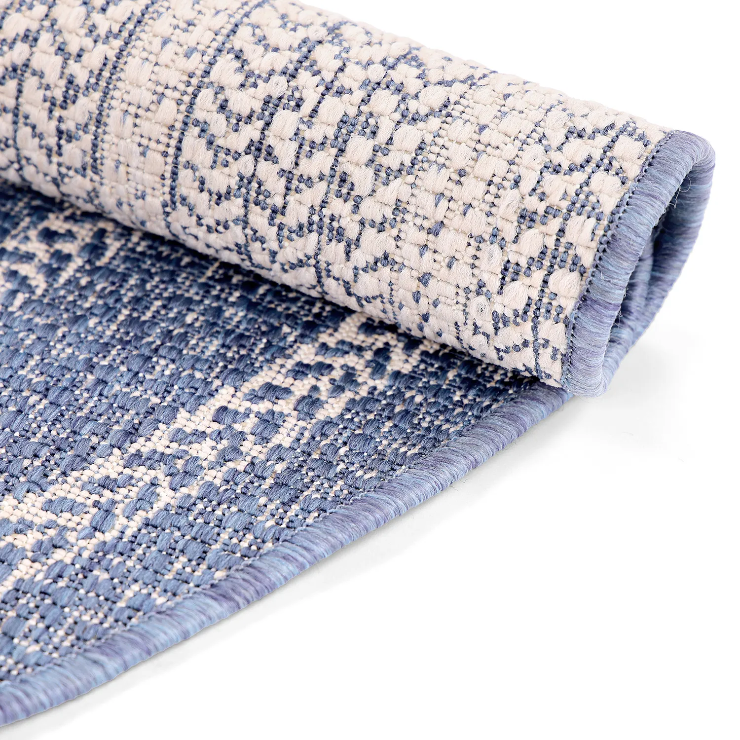 Round rug - Indoor/Outdoor Angus (blue)