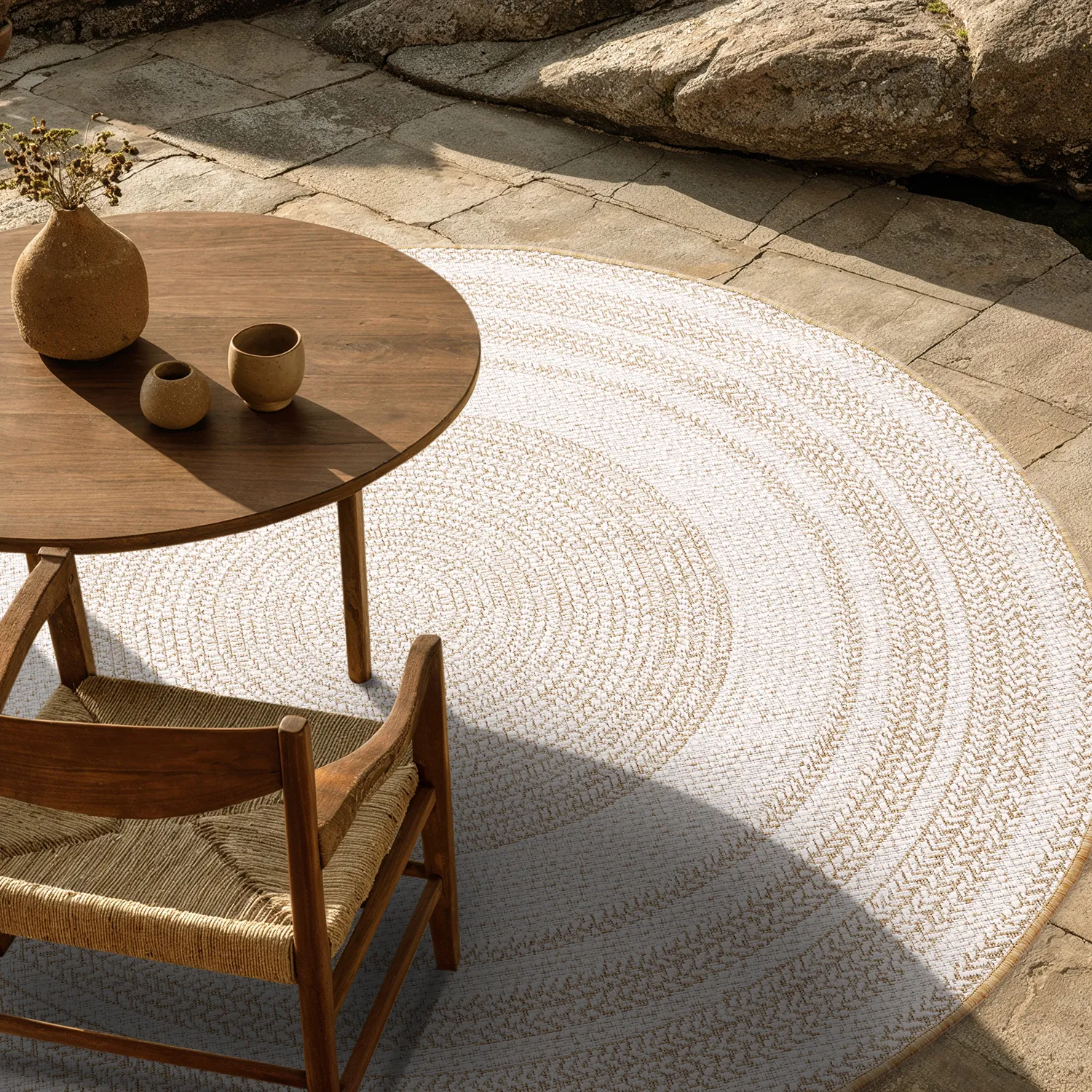 Round rug - Indoor/Outdoor Angus (nature)