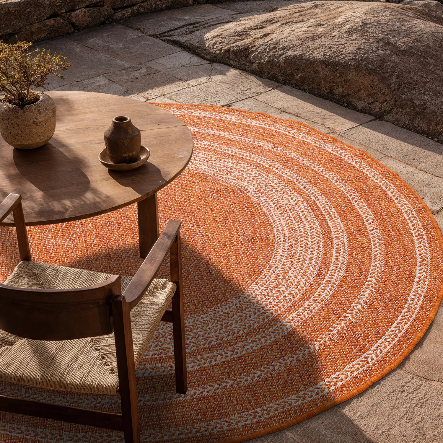 Round rug - Indoor/Outdoor Angus (red)