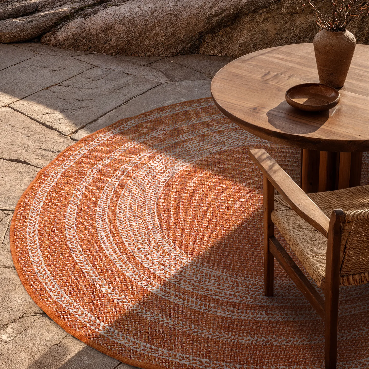 Round rug - Indoor/Outdoor Angus (red)
