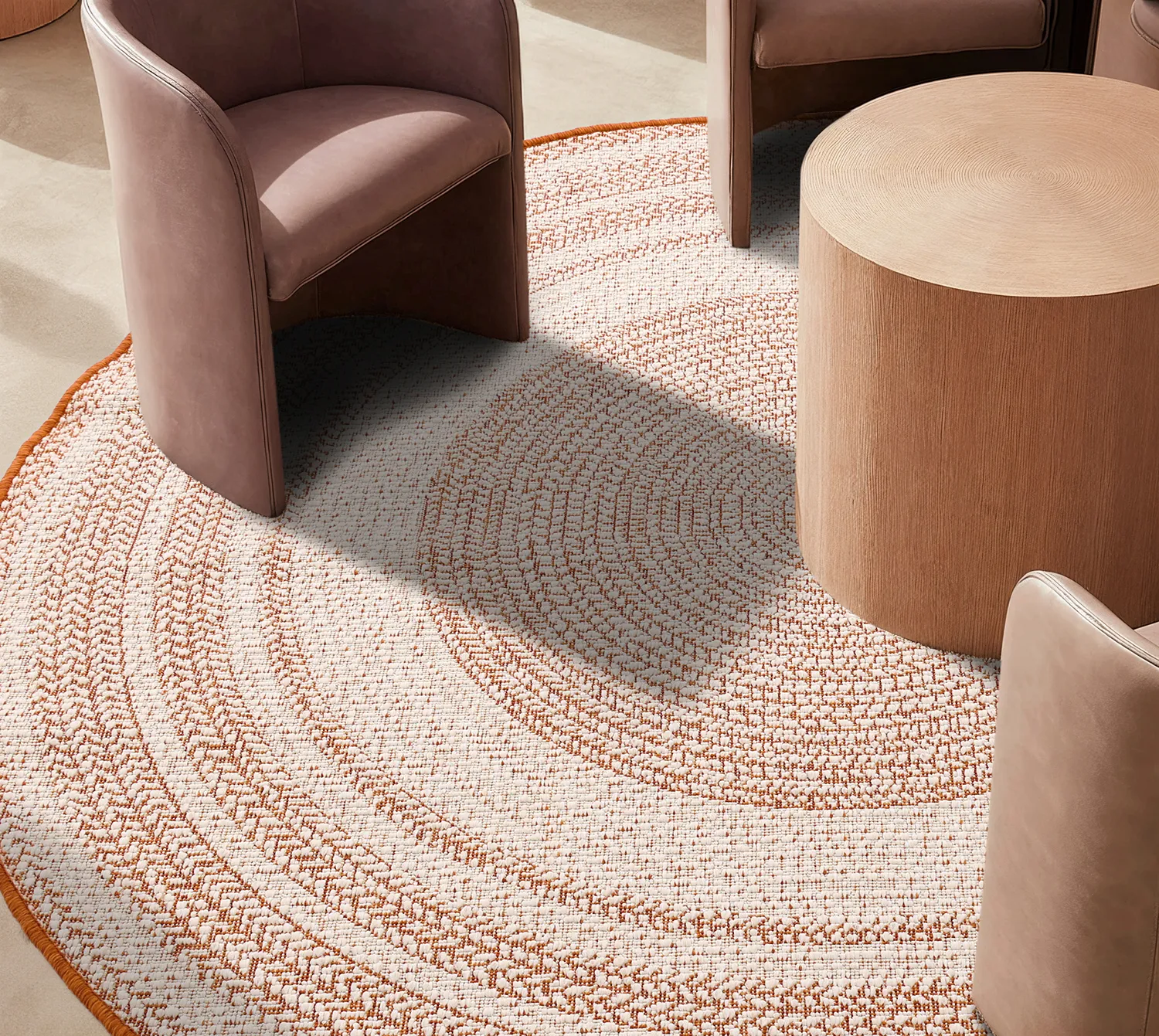 Round rug - Indoor/Outdoor Angus (red)