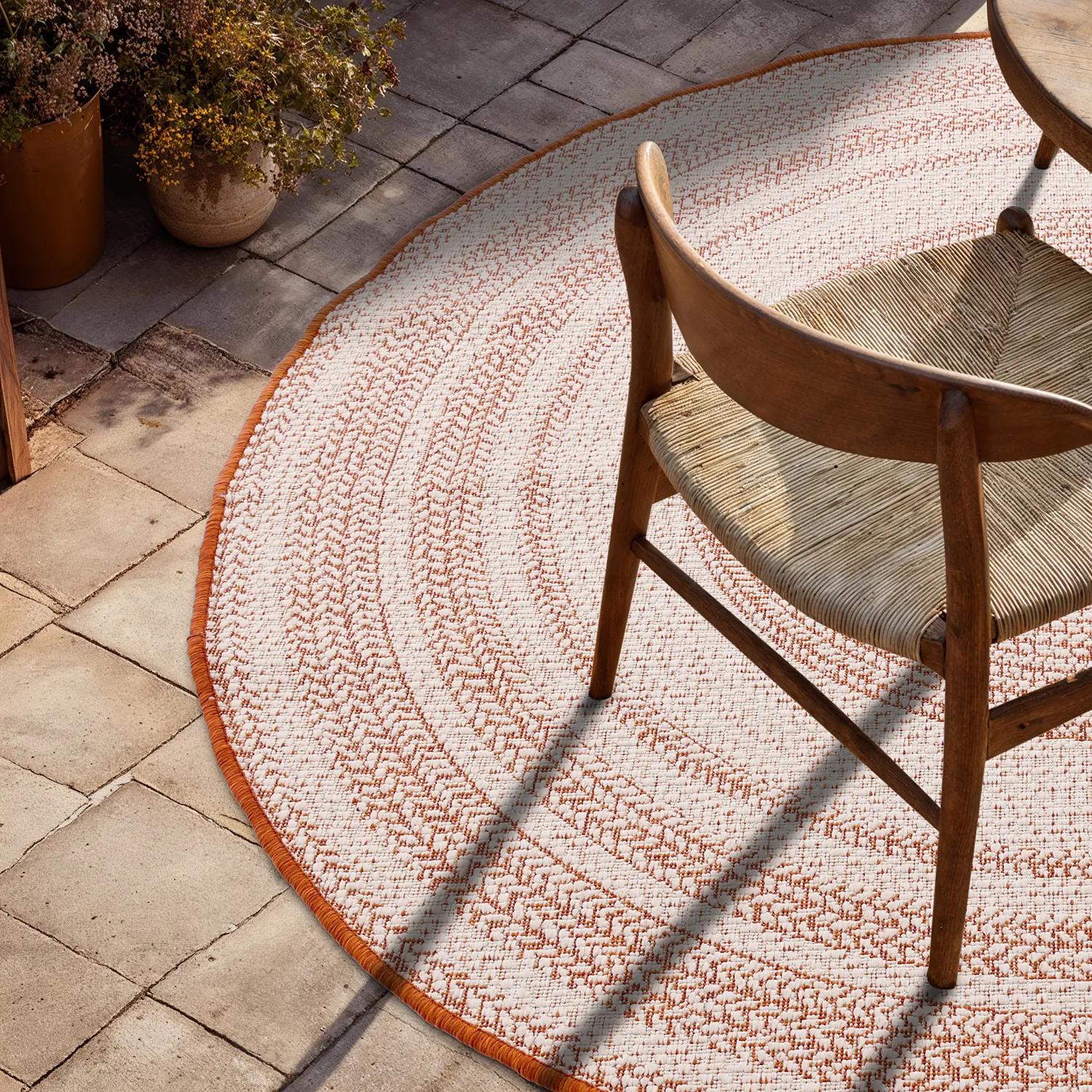 Round rug - Indoor/Outdoor Angus (red)