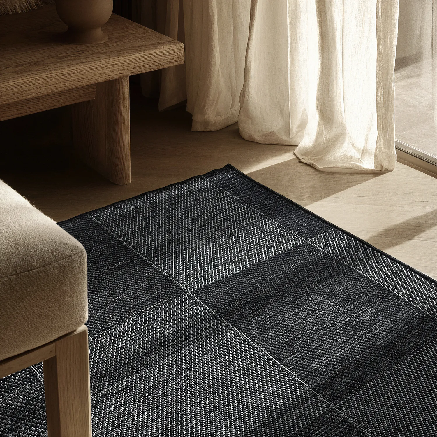 Indoor/Outdoor rug - utomhusmatta - Ava (black)