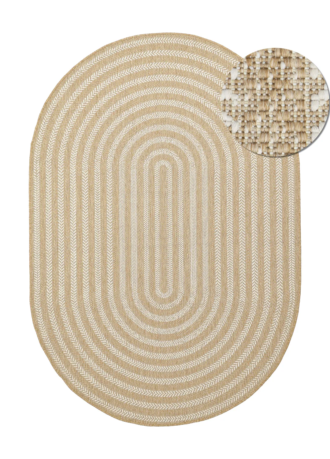Oval rug - Indoor/outdoor Leander (nature)