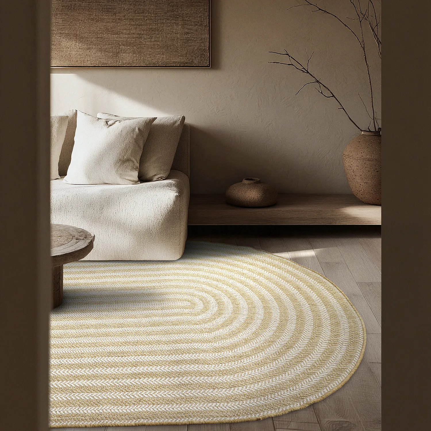 Oval rug - Indoor/outdoor Leander (nature)