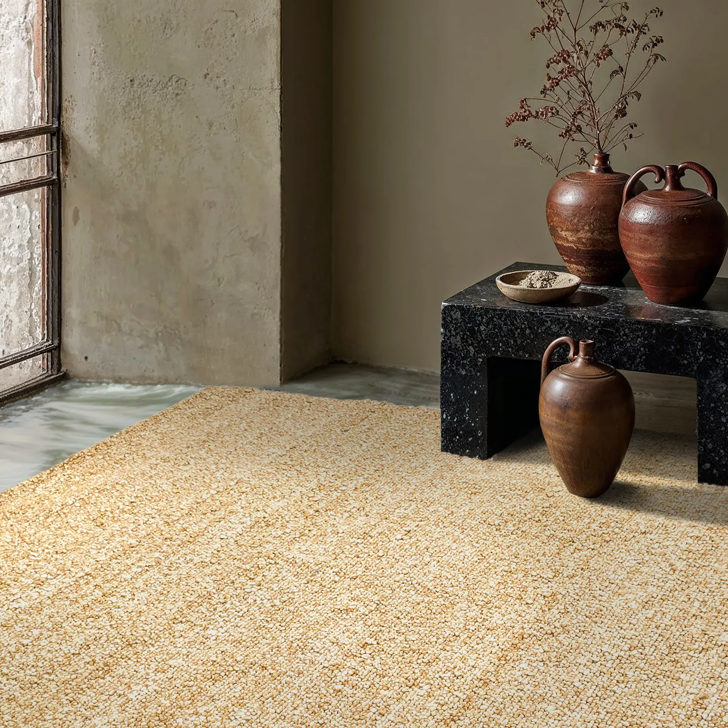 Indoor/Outdoor rug - Milford Wool Look (yellow)
