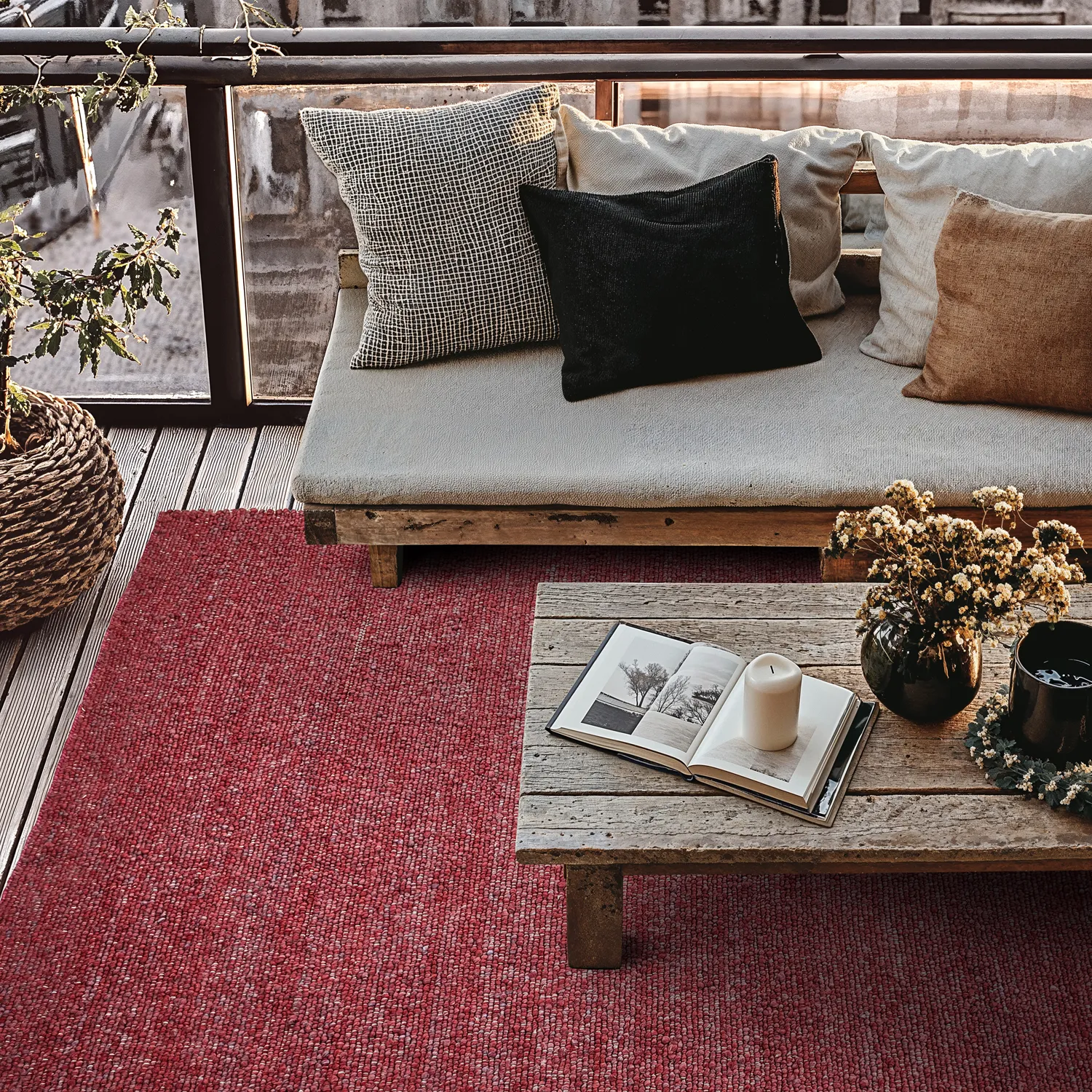 Indoor/Outdoor rug - Milford Wool Look (pink)