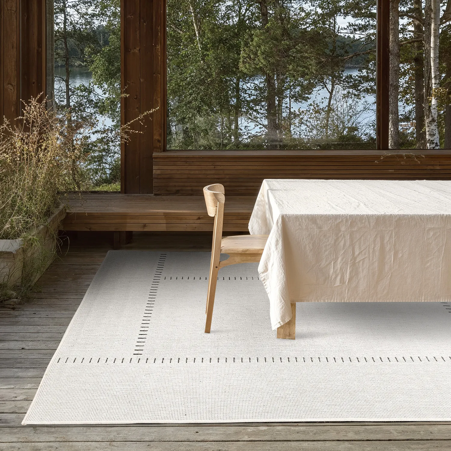Indoor/Outdoor rug - utomhusmatta - Rhea (white)