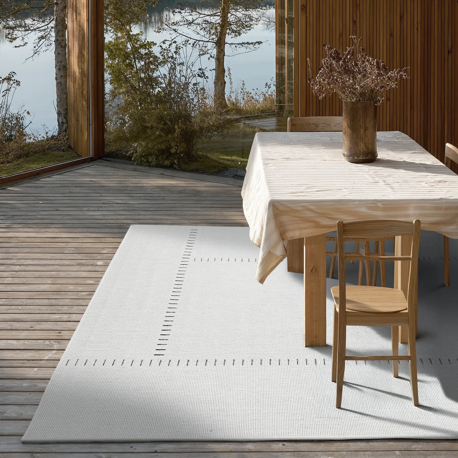 Indoor/Outdoor rug - utomhusmatta - Rhea (white)