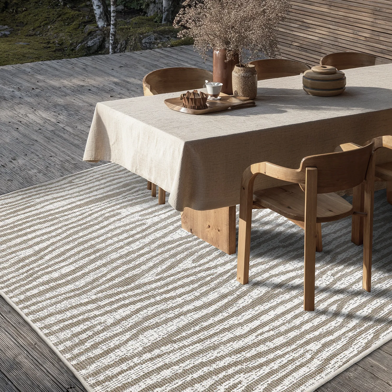 Indoor/Outdoor rug - utomhusmatta - Vaura (beige)