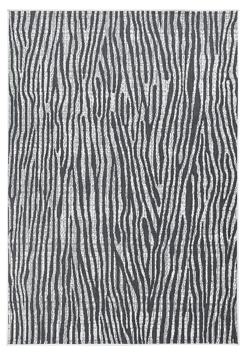 Indoor/Outdoor rug - utomhusmatta - Vaura (black/white)