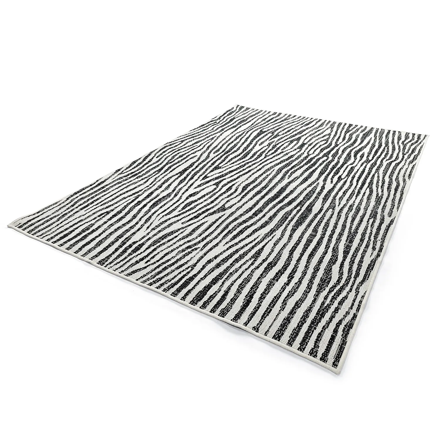 Indoor/Outdoor rug - utomhusmatta - Vaura (black/white)
