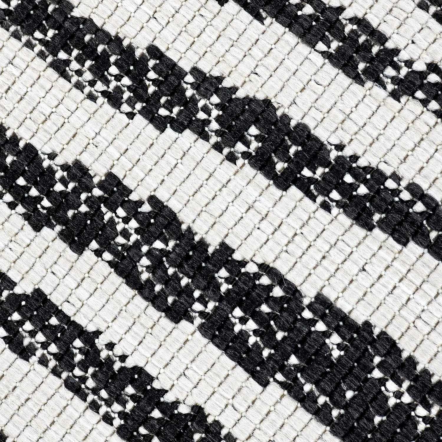 Indoor/Outdoor rug - utomhusmatta - Vaura (black/white)