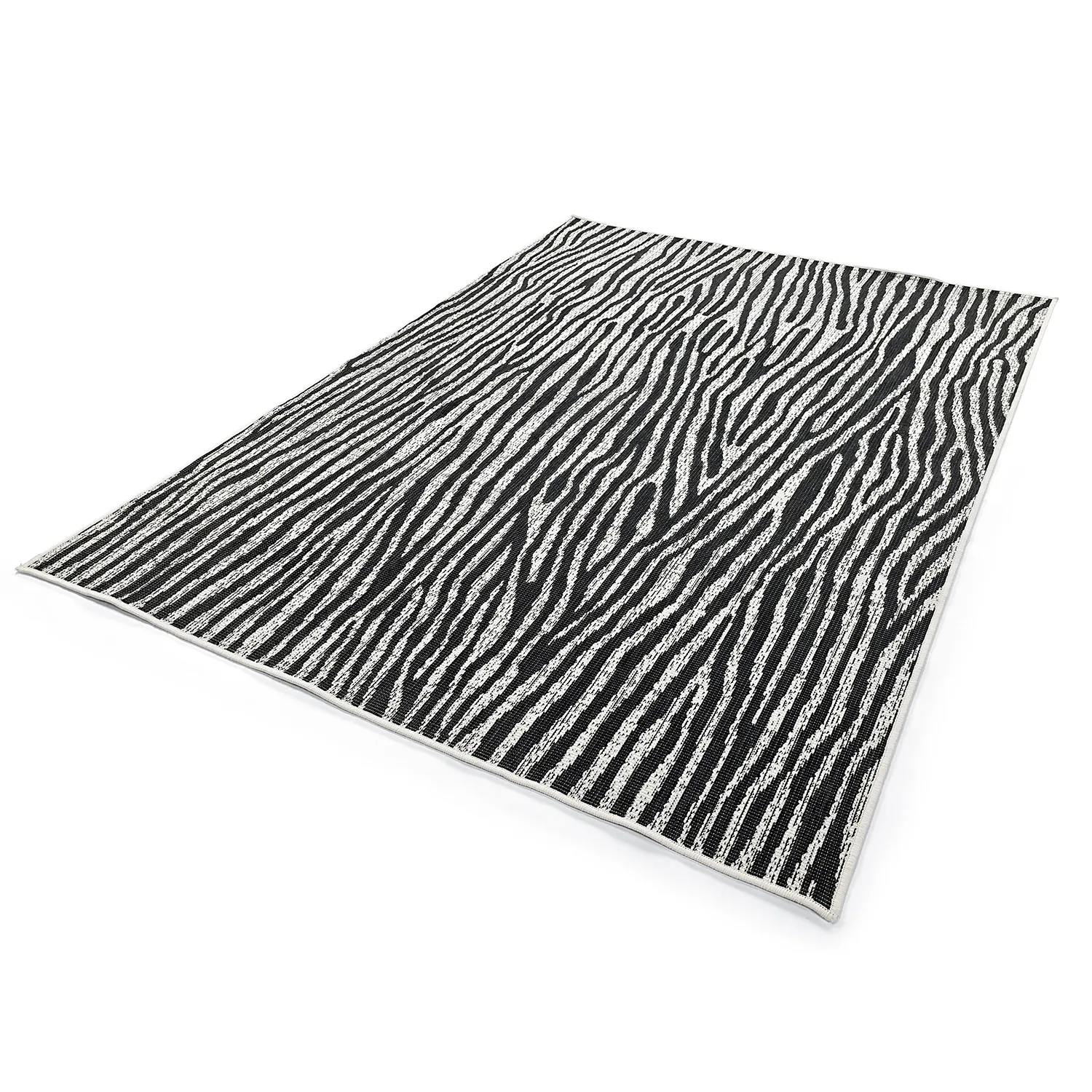 Indoor/Outdoor rug - utomhusmatta - Vaura (black/white)