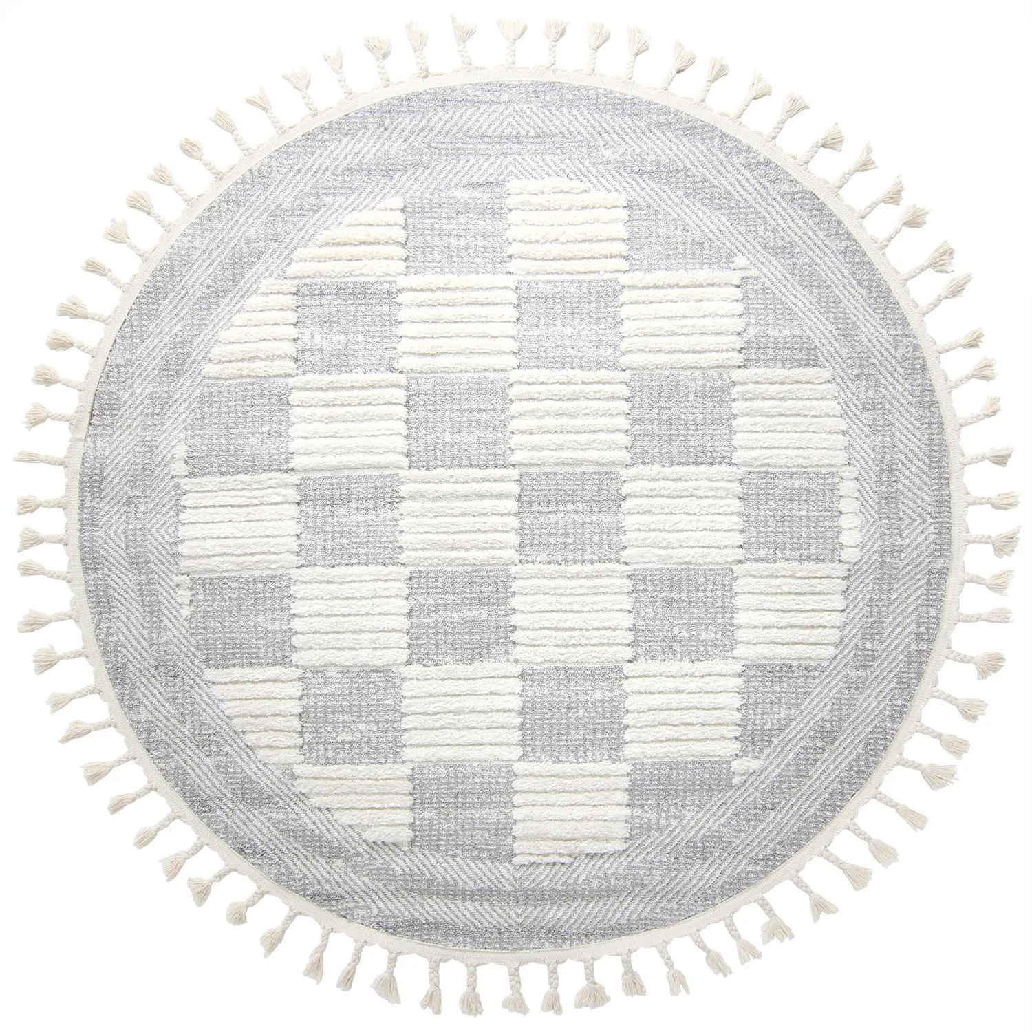 Round rug - Austin (grey/offwhite)