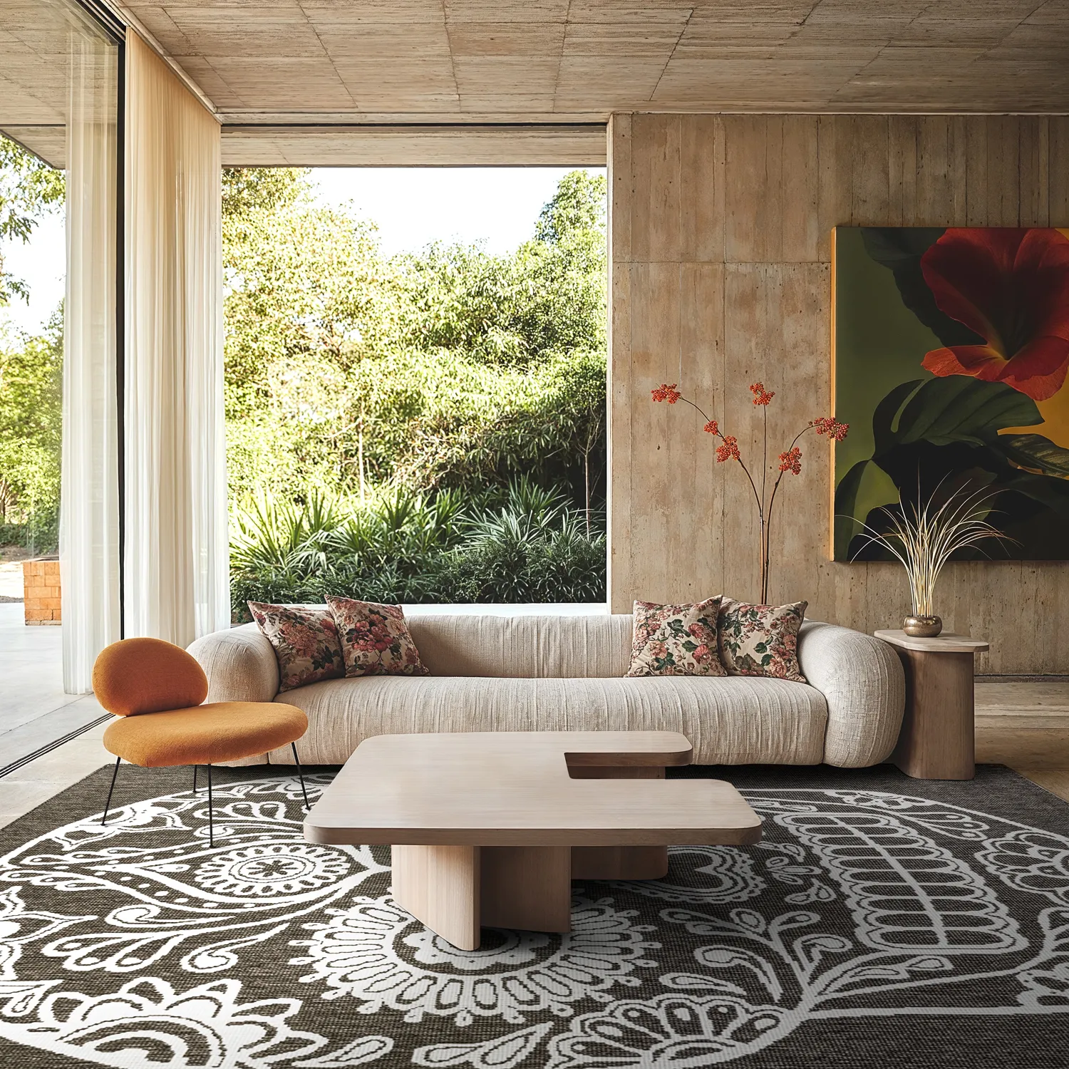 Indoor/Outdoor rug - Raylan (black)