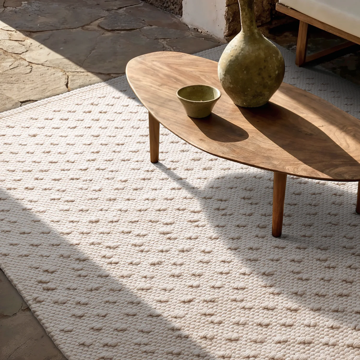 Indoor/Outdoor rug - Todi Wool Look (cream)