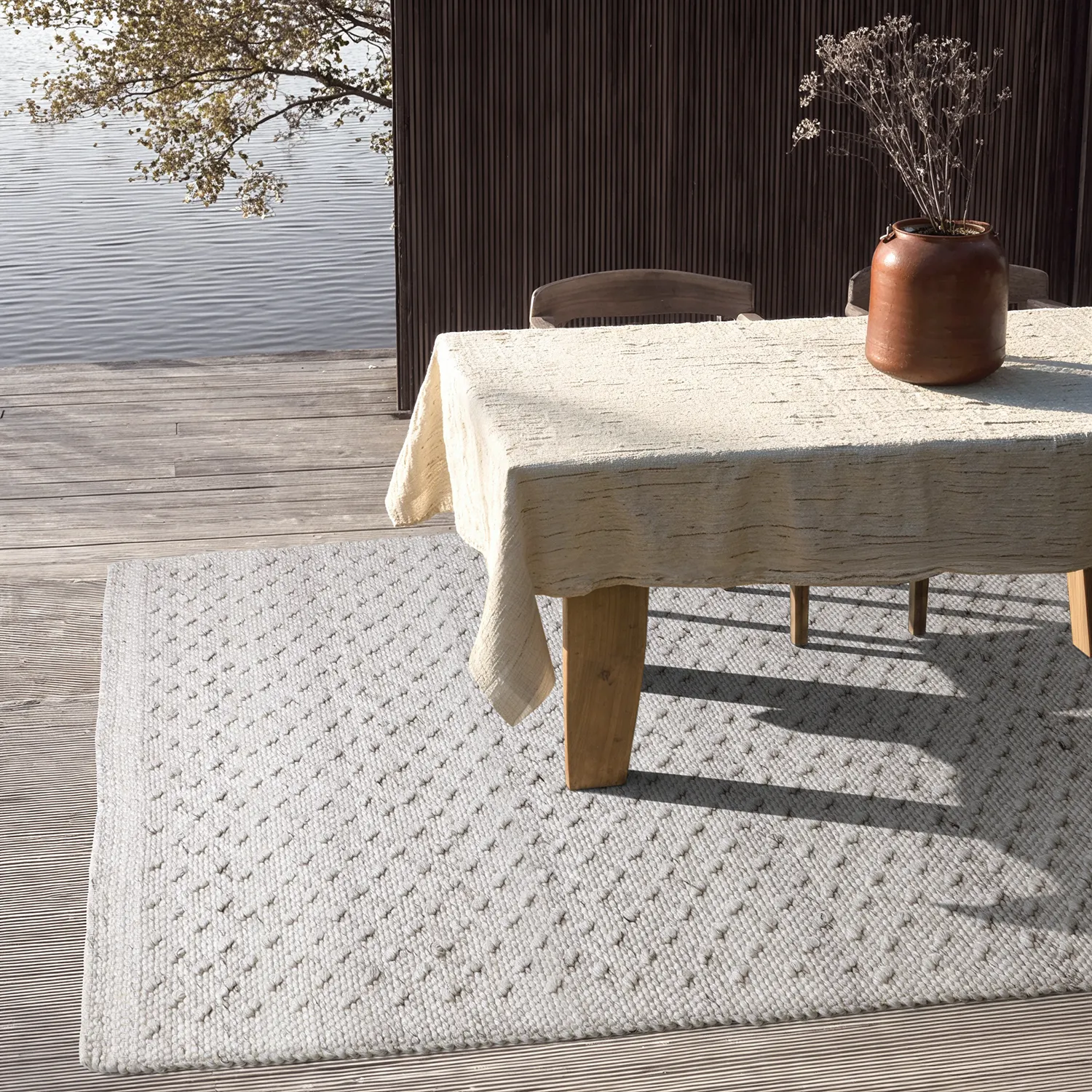 Indoor/Outdoor rug - Todi Wool Look (grey/beige)