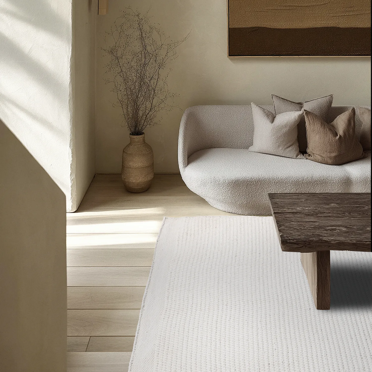 Indoor/Outdoor rug - Coastal Wool Look (cream)