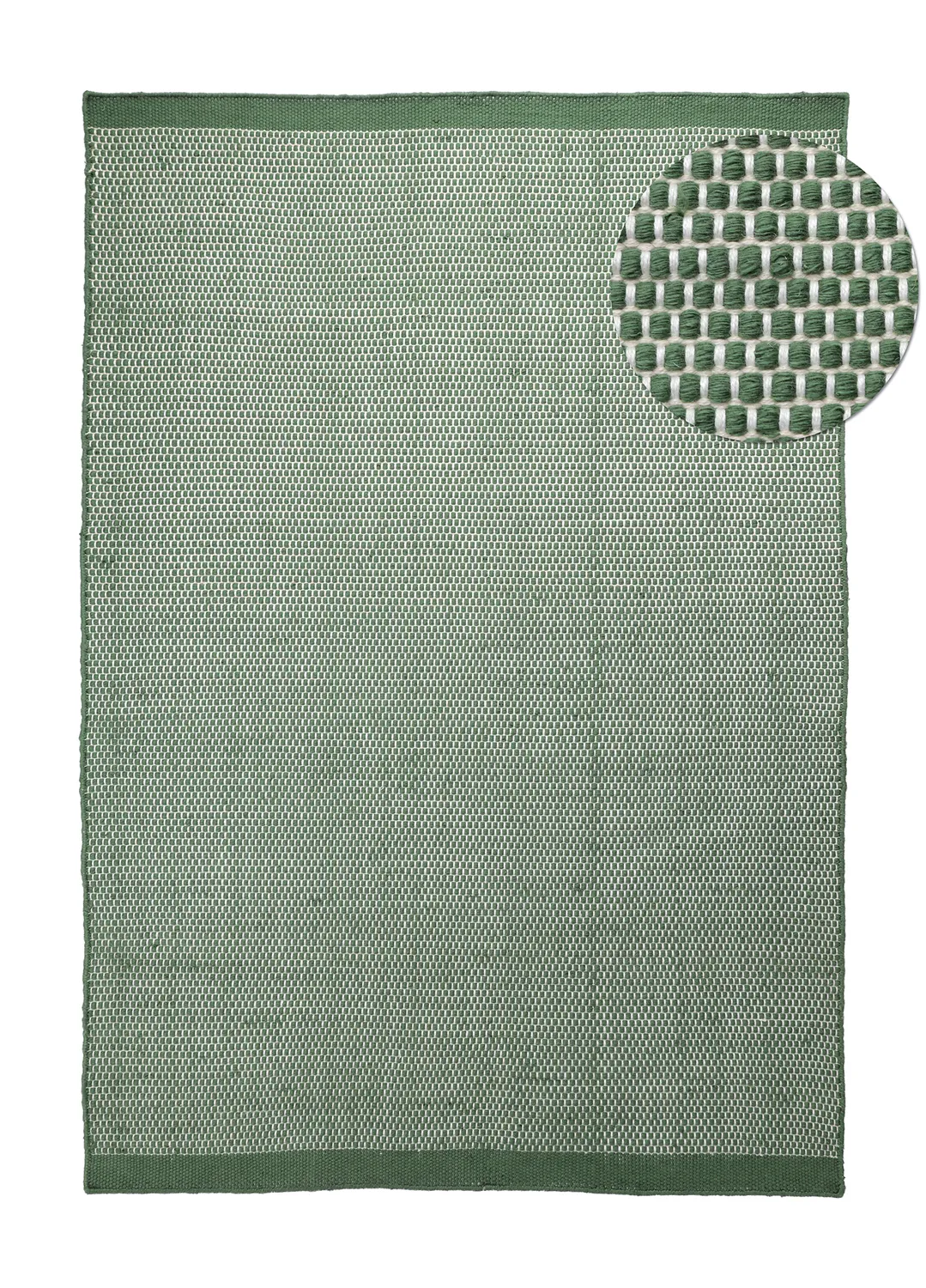 Indoor/Outdoor rug - Coastal Wool Look (green/white)