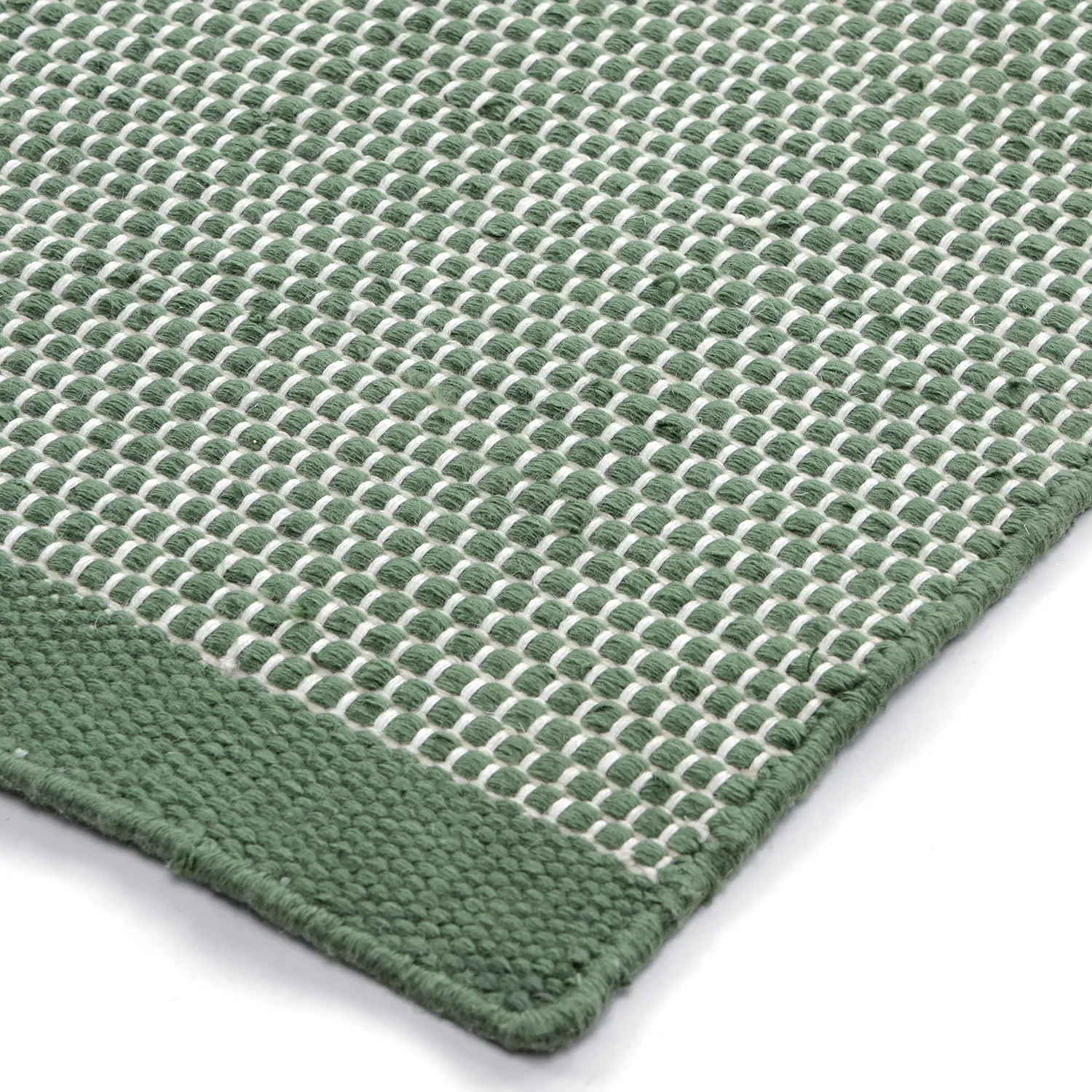 Indoor/Outdoor rug - Coastal Wool Look (green/white)