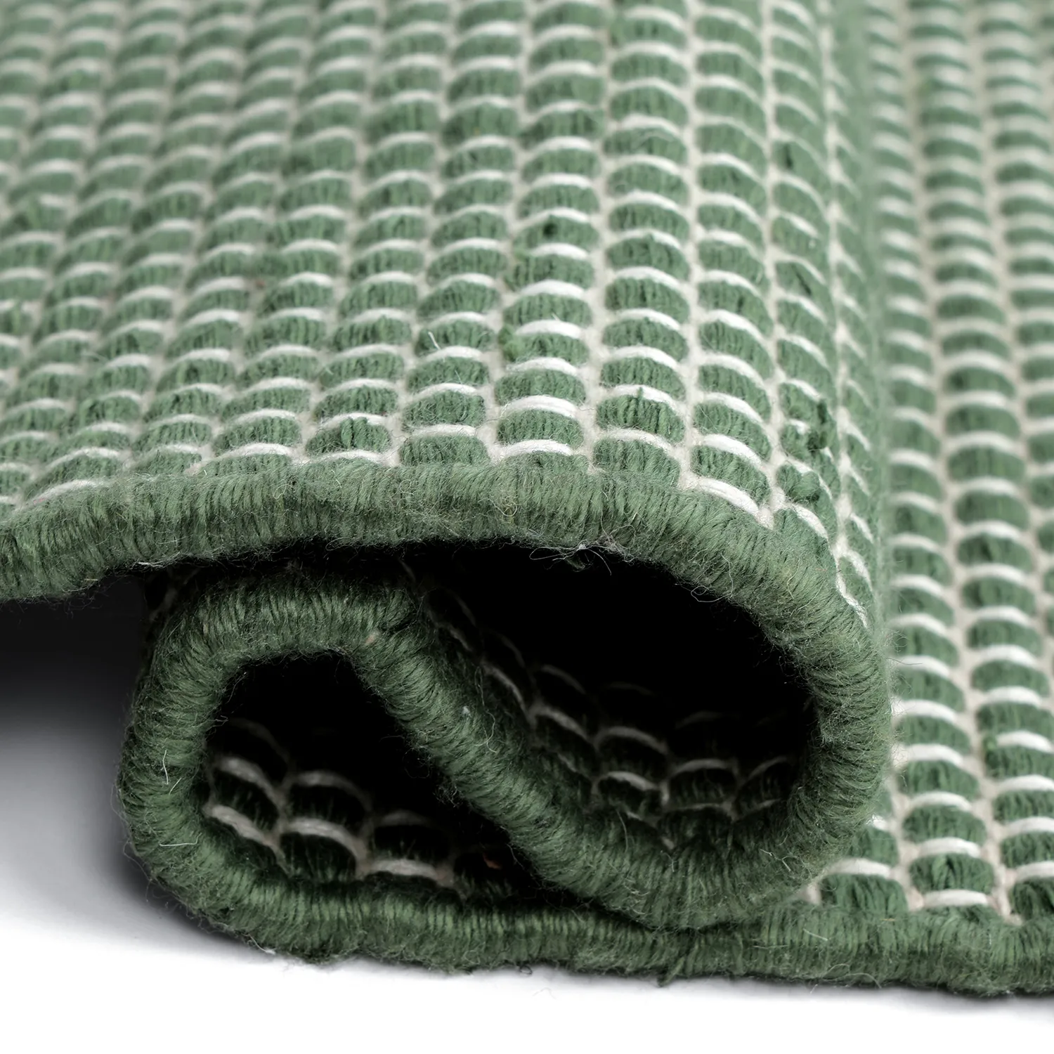 Indoor/Outdoor rug - Coastal Wool Look (green/white)