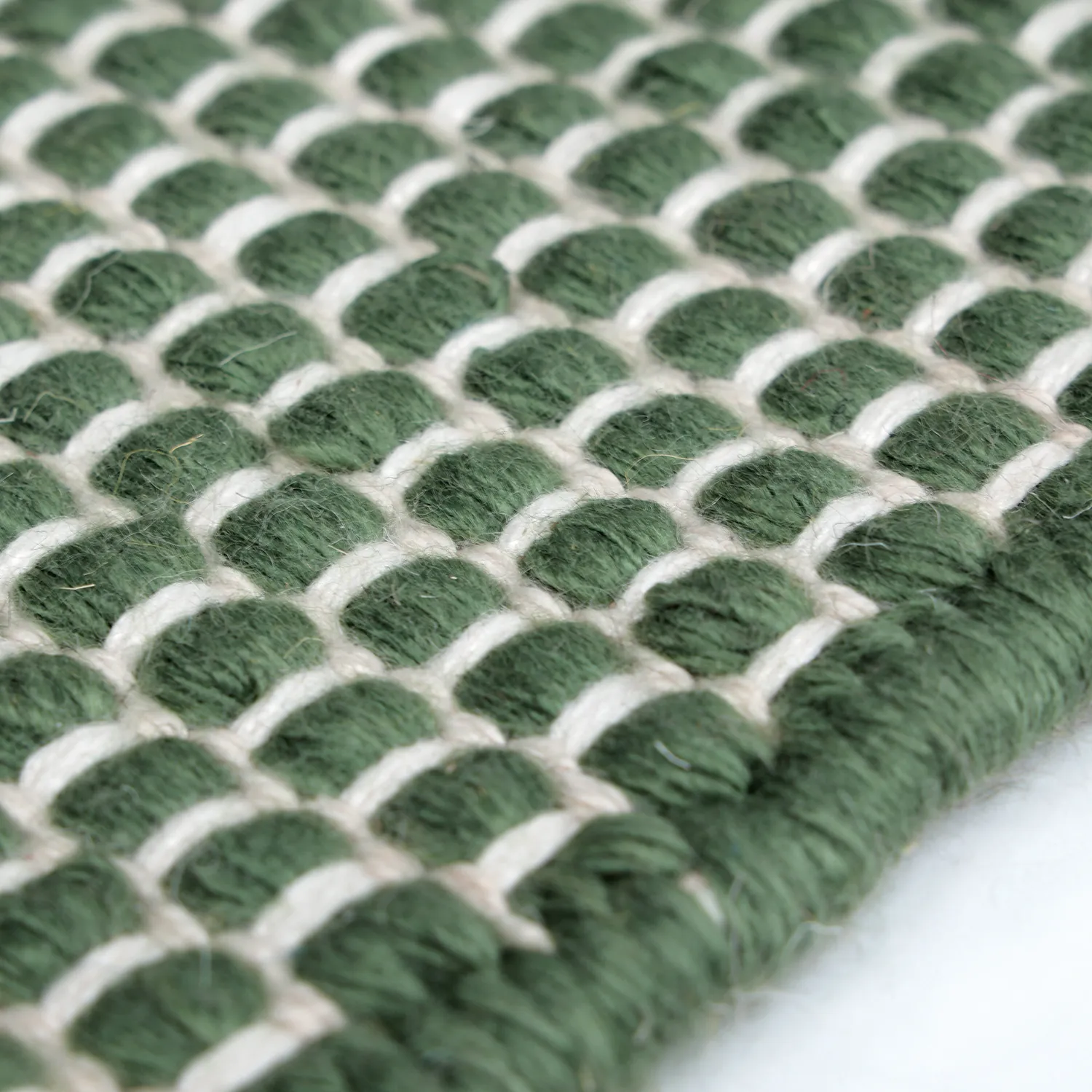 Indoor/Outdoor rug - Coastal Wool Look (green/white)