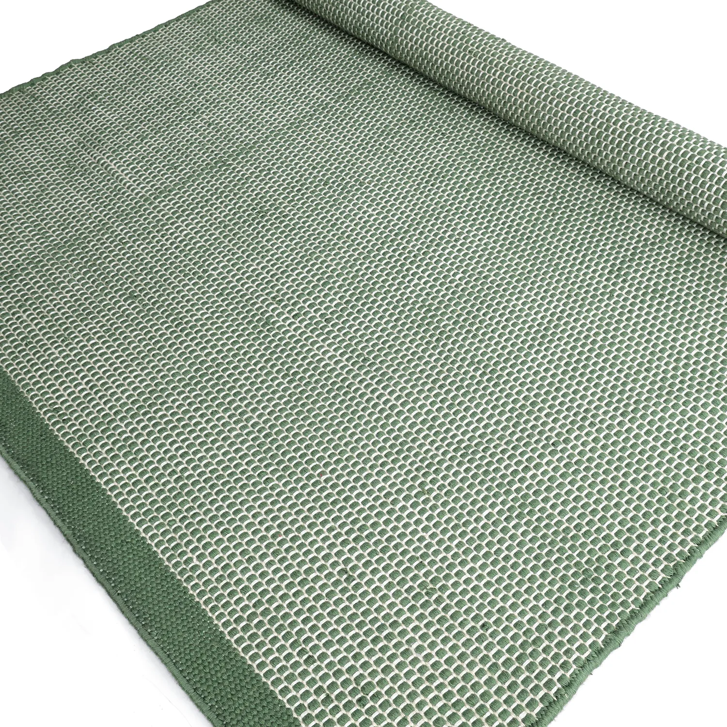 Indoor/Outdoor rug - Coastal Wool Look (green/white)