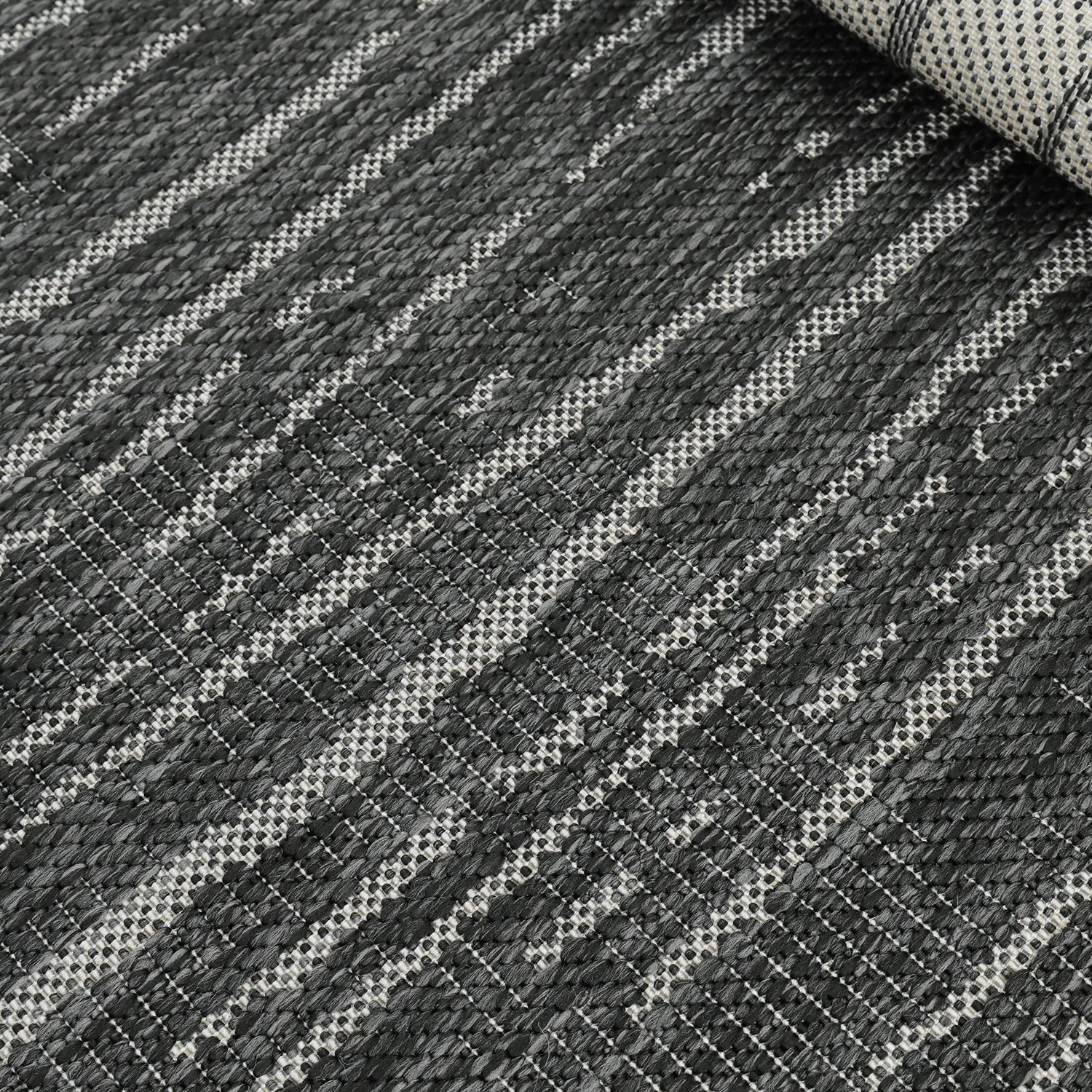Indoor/Outdoor rug - Ragusa (black/cream)