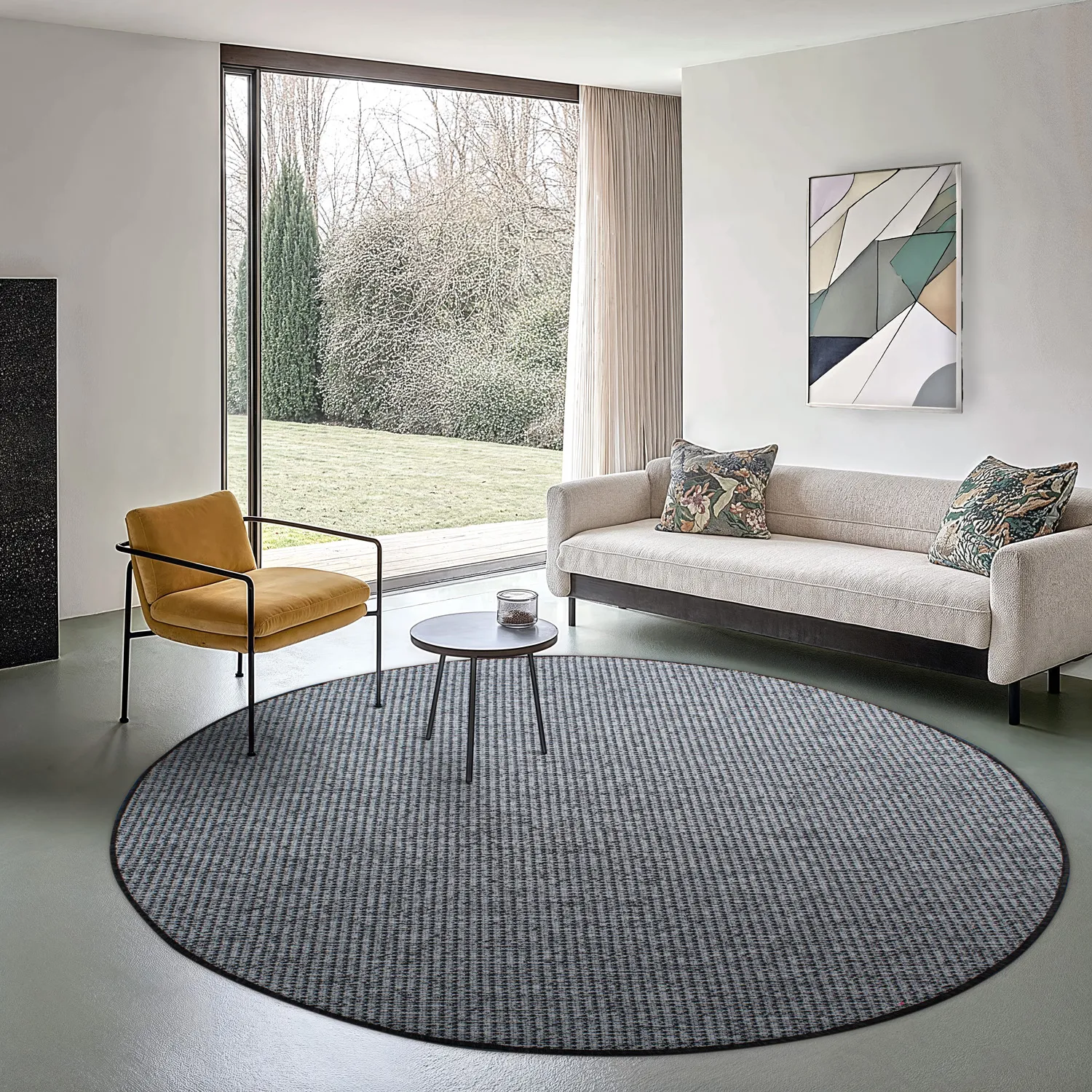 Round rug - Bergen (anthracite)