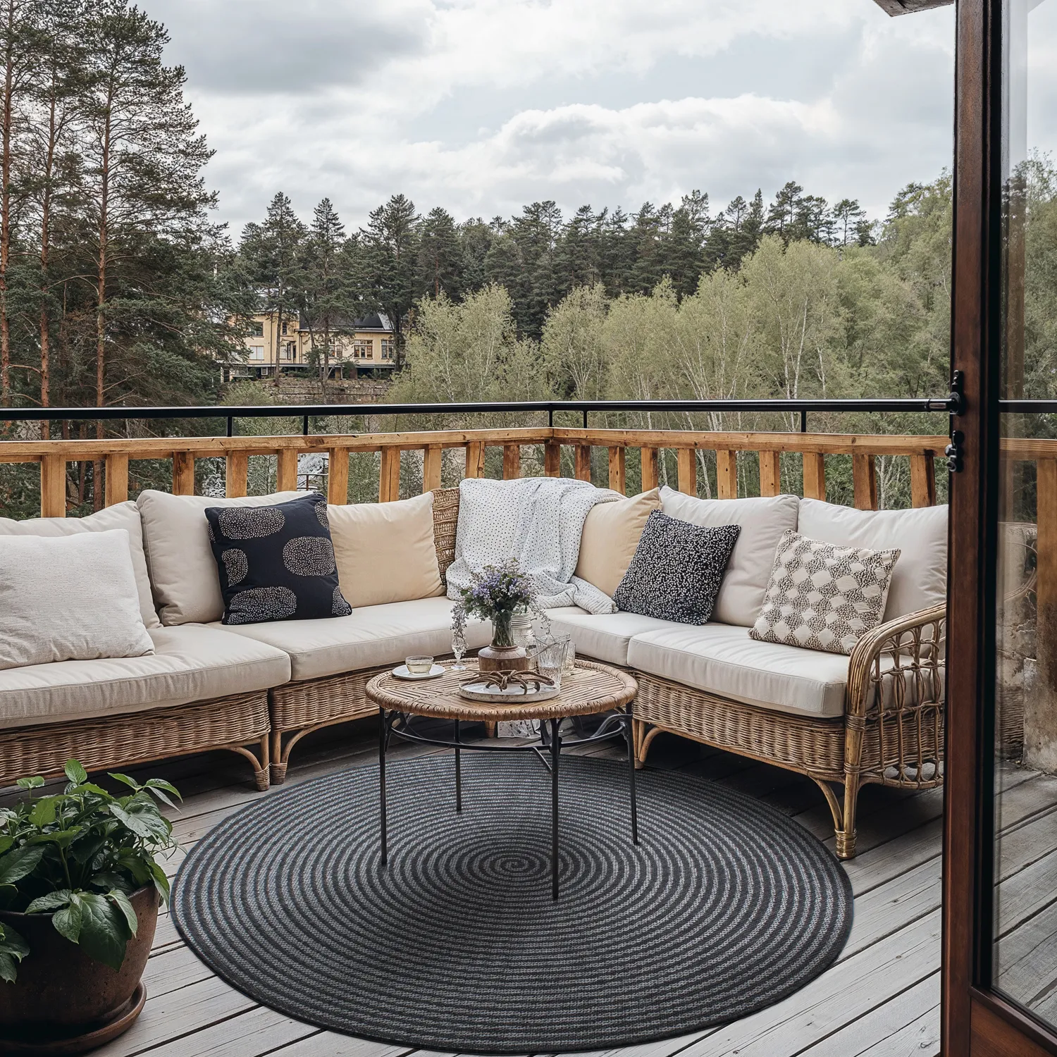 Round rug - Ferragudo (anthracite)
