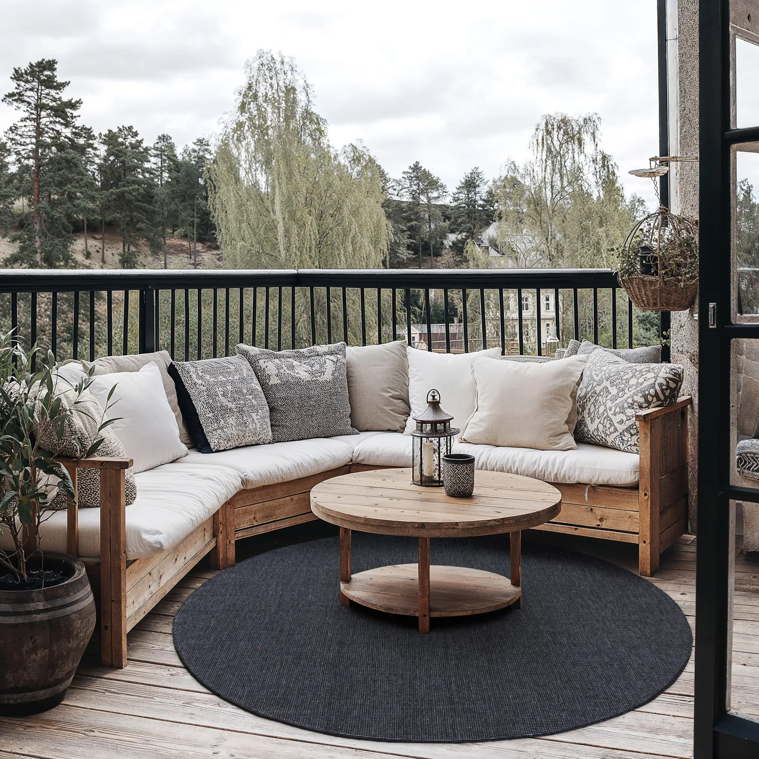 Round rug - Monsanto (anthracite)
