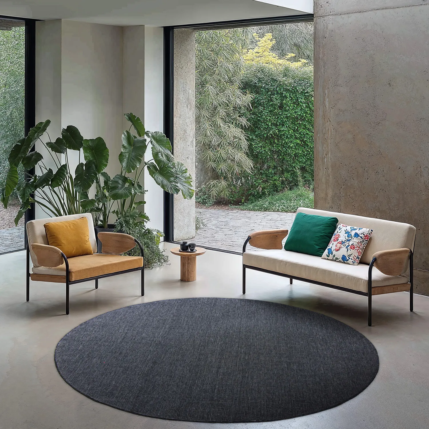 Round rug - Monsanto (anthracite)