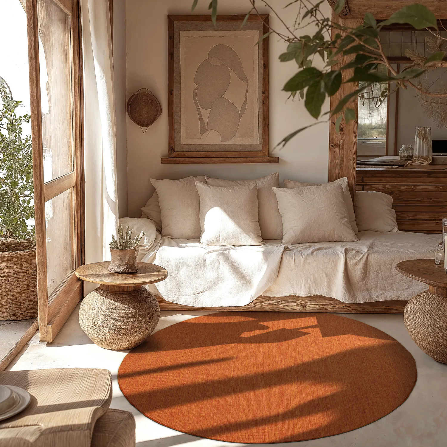 Round rug - Monsanto (orange)