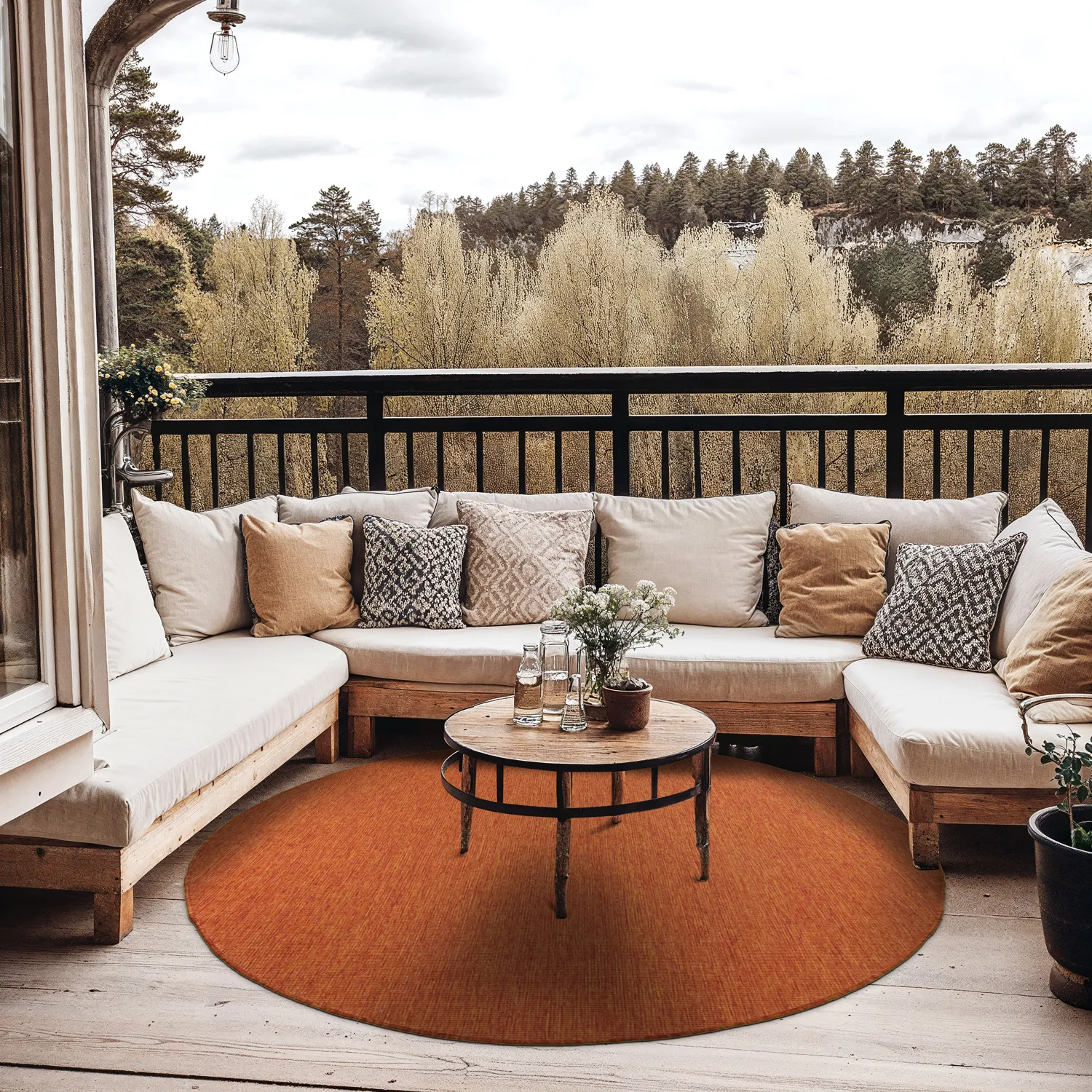 Round rug - Monsanto (orange)