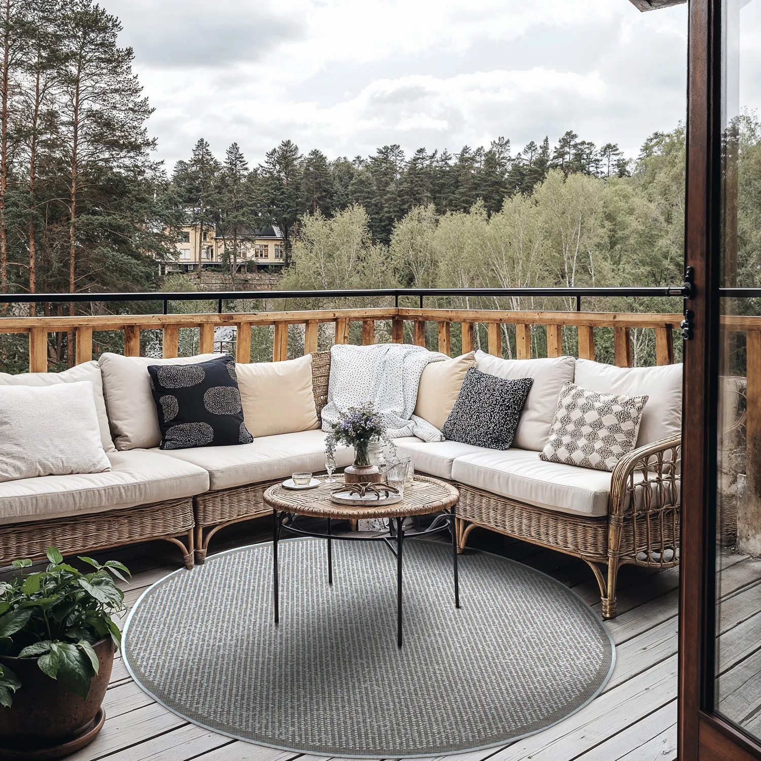 Round rug - Tromsø (brown)