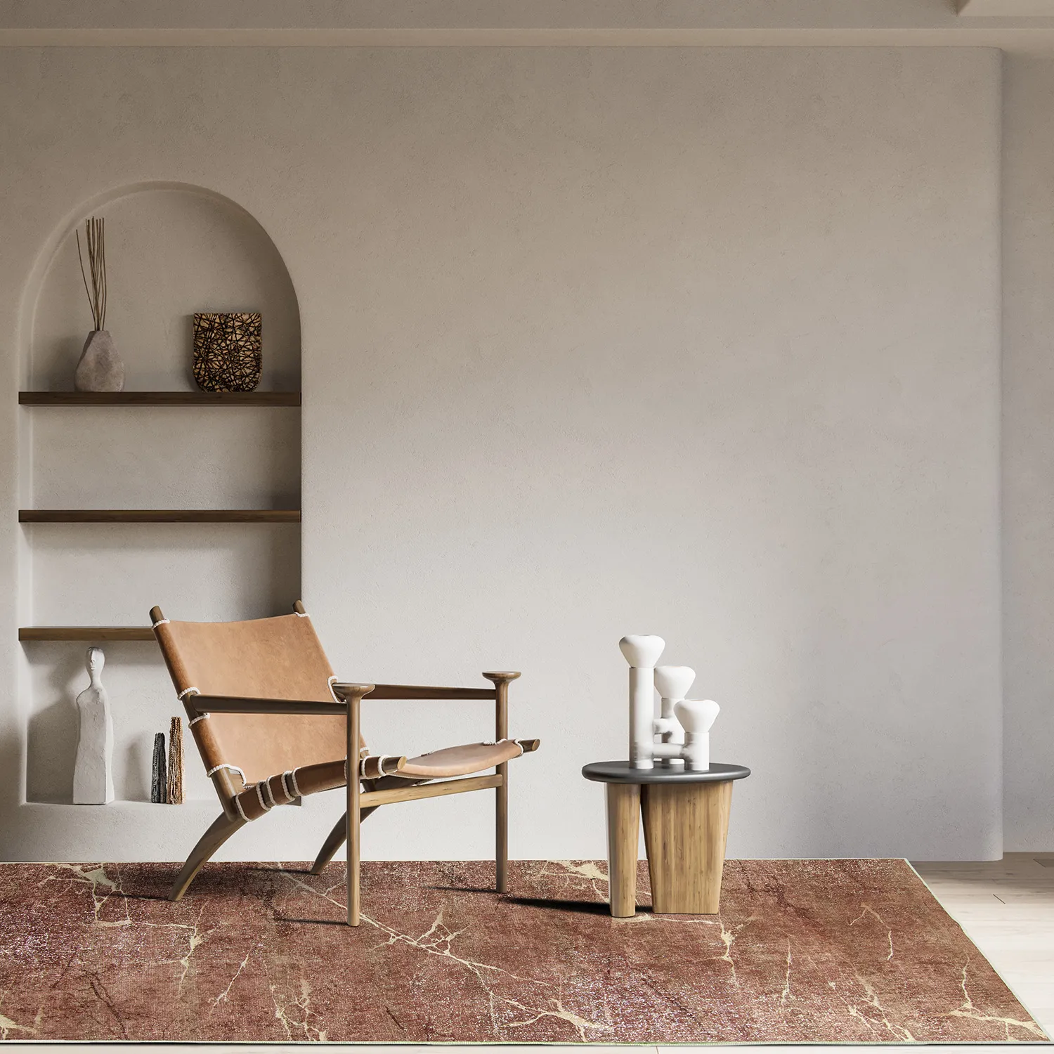 Wilton rug - Nara (brown/gold)