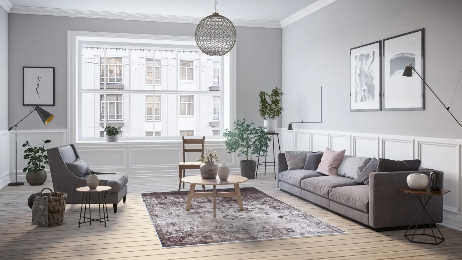 Wilton rug - Violetta (grey)