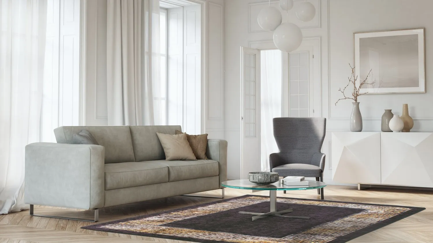 Wilton rug - Tilos (black)
