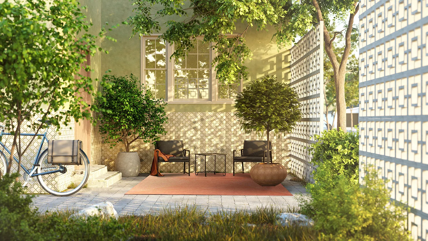 Indoor/Outdoor rug - Arlo (orange)